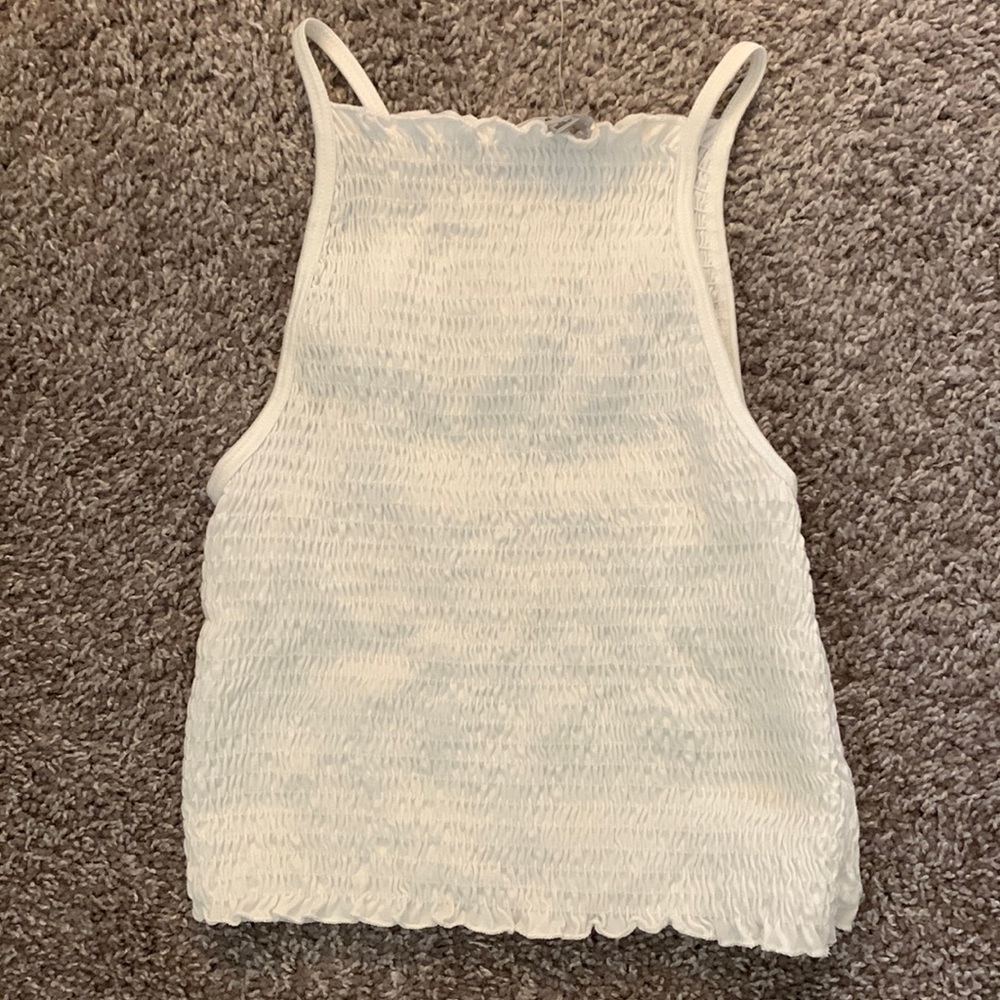 White stretchy tank